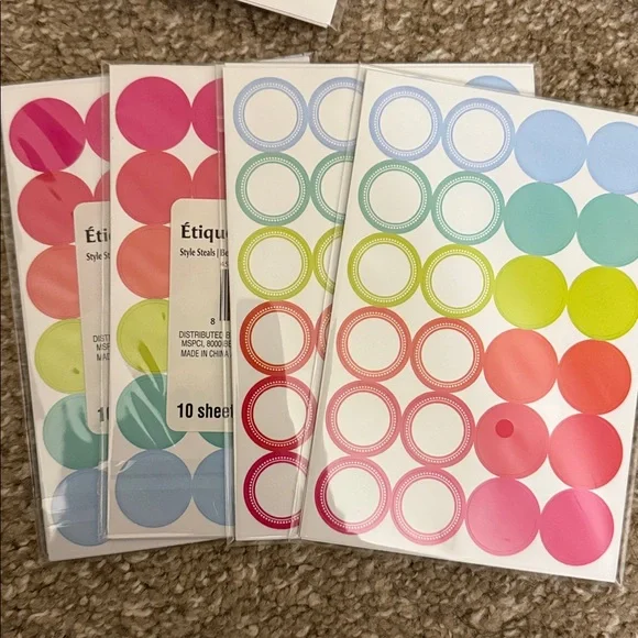 Colorful Label Sticker Set - Picture 4 of 8